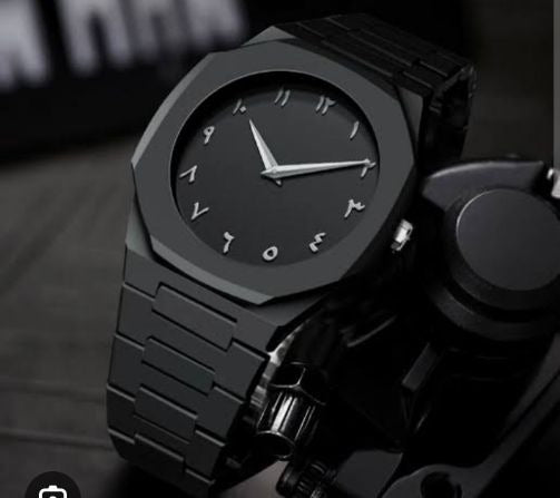 Full BLACK AURA Quartz Watch – Lightweight Design, , Premium Quality & Finish