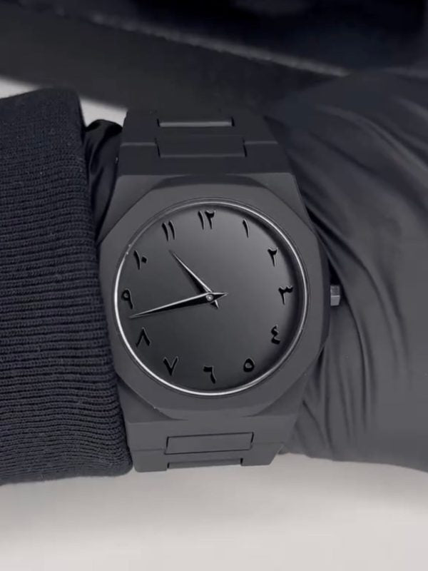 Full BLACK AURA Quartz Watch – Lightweight Design, , Premium Quality & Finish
