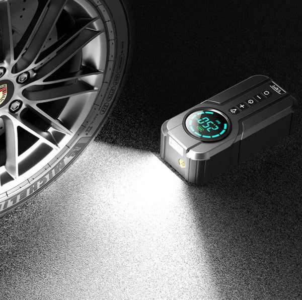 Jump Starter With Air Pump هيكساليفينغ™ جهاز تشغيل البطارية مع منفاخ هواء